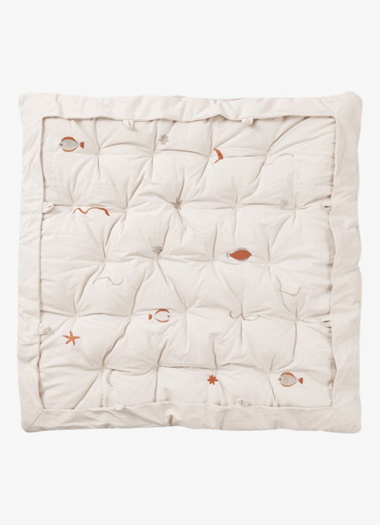 Ferm LIVING Meisjes Harbour gewatteerd speelkleed 100 x 100 cm in de kleur Naturel, maat: 1maat