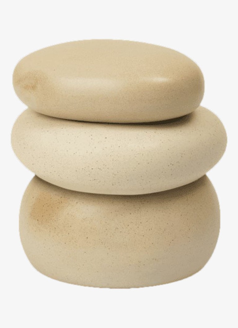 Ferm LIVING Pebble Large opbergdoos 14,3 cm Beige - Deal
