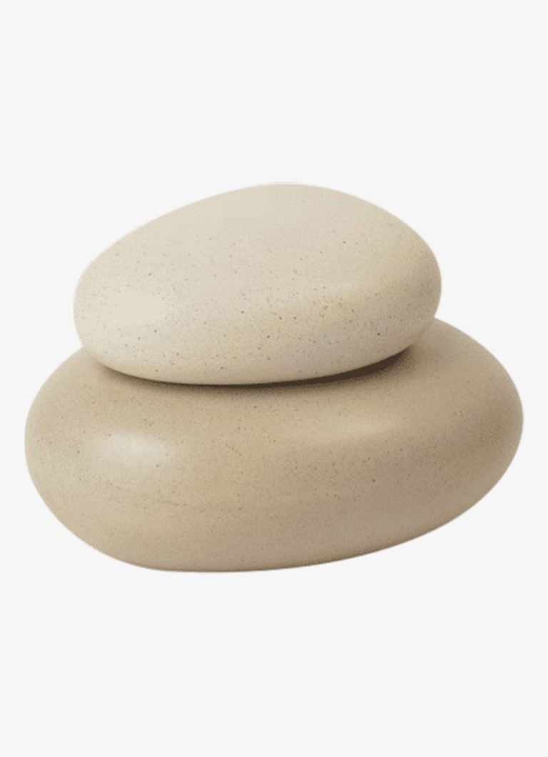 Ferm LIVING Pebble Medium opbergdoos 12 x 16 cm Beige - Deal