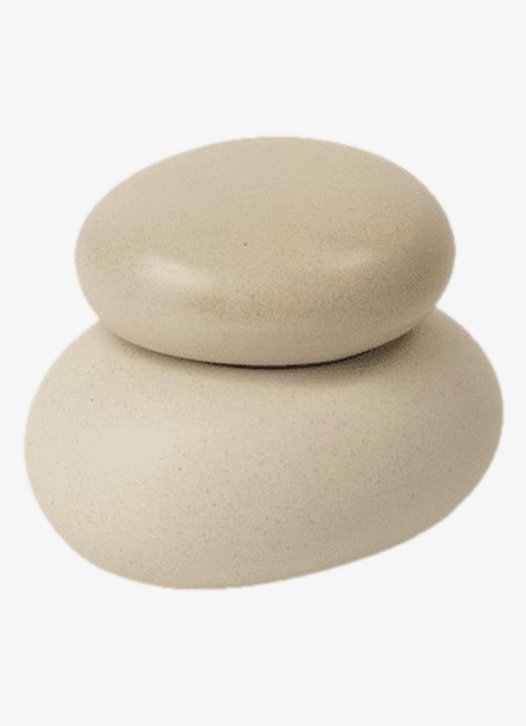 Ferm LIVING Pebble Small opbergdoos 8 x 11 cm Beige - Deal