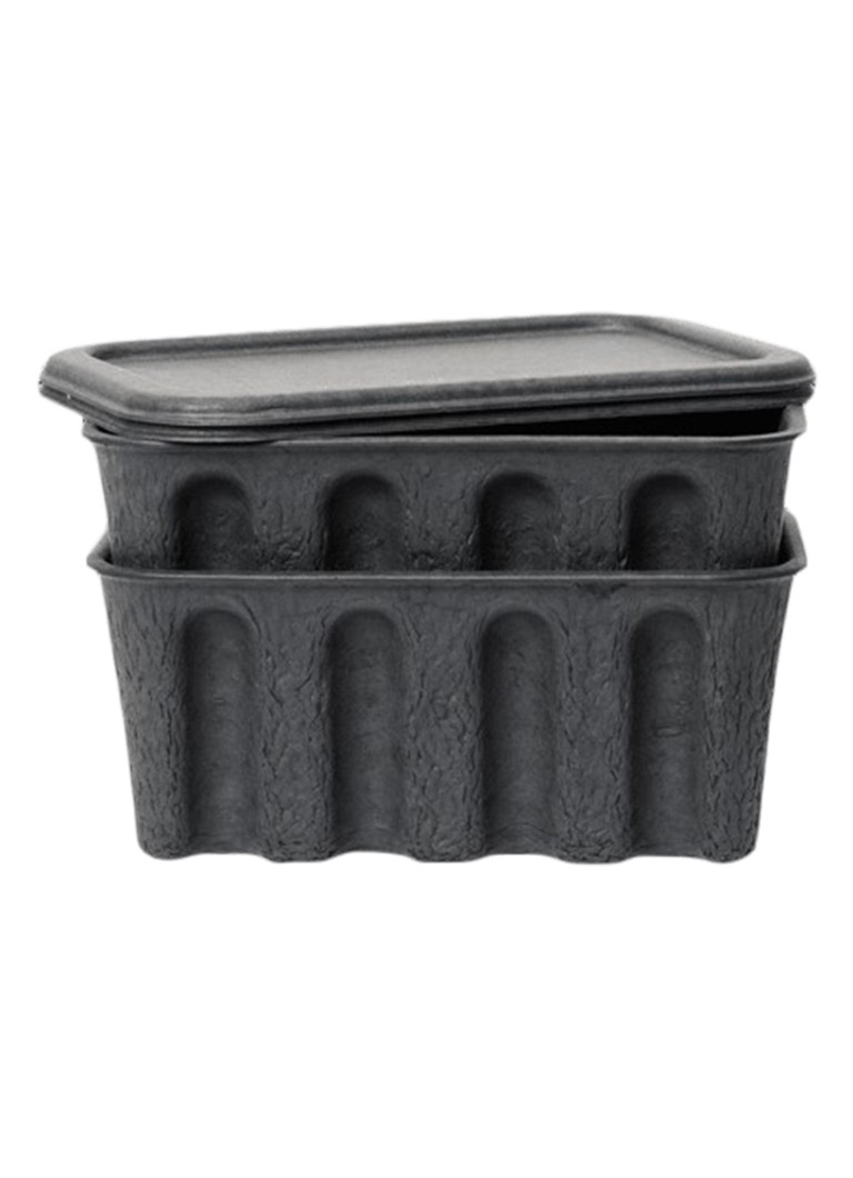 Ferm LIVING Paper Pulp opbergdoos set van 2 Zwart - Deal