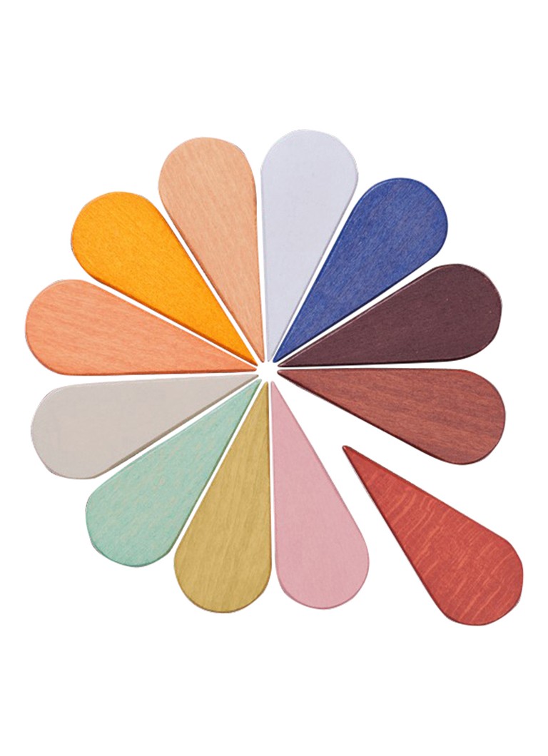 Ferm LIVING Petal speelblokken in de kleur Geel, maat: 1maat