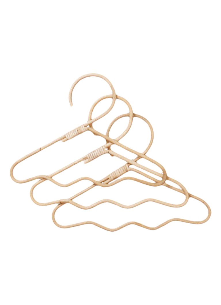 Ferm LIVING Wavi kleerhanger set van 3 Bruin - Deal