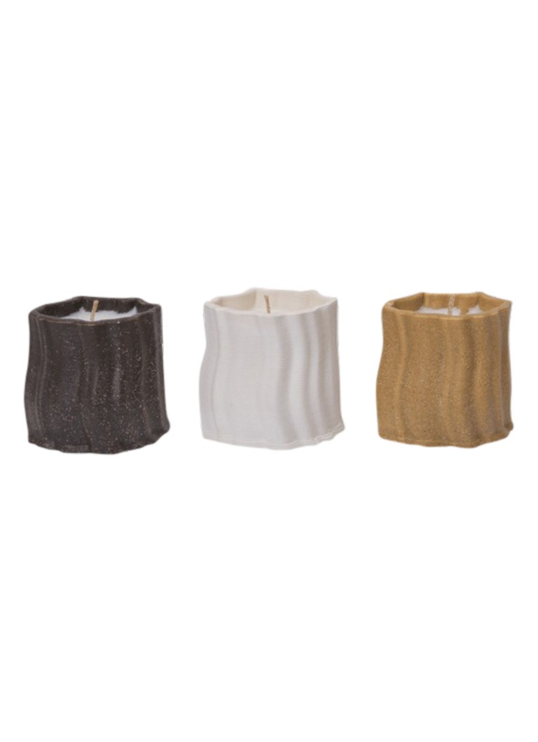 Ferm LIVING Rylith geurkaars set van 3 Bruin - Deal
