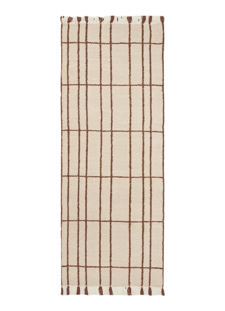 Ferm LIVING Sen vloerkleed in wolblend 80 x 200 cm Beige - Deal