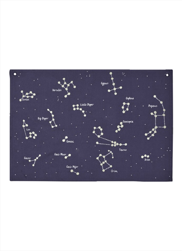 Ferm LIVING Constellation Map wandkleed 100 x 70 cm Donkerblauw - Deal