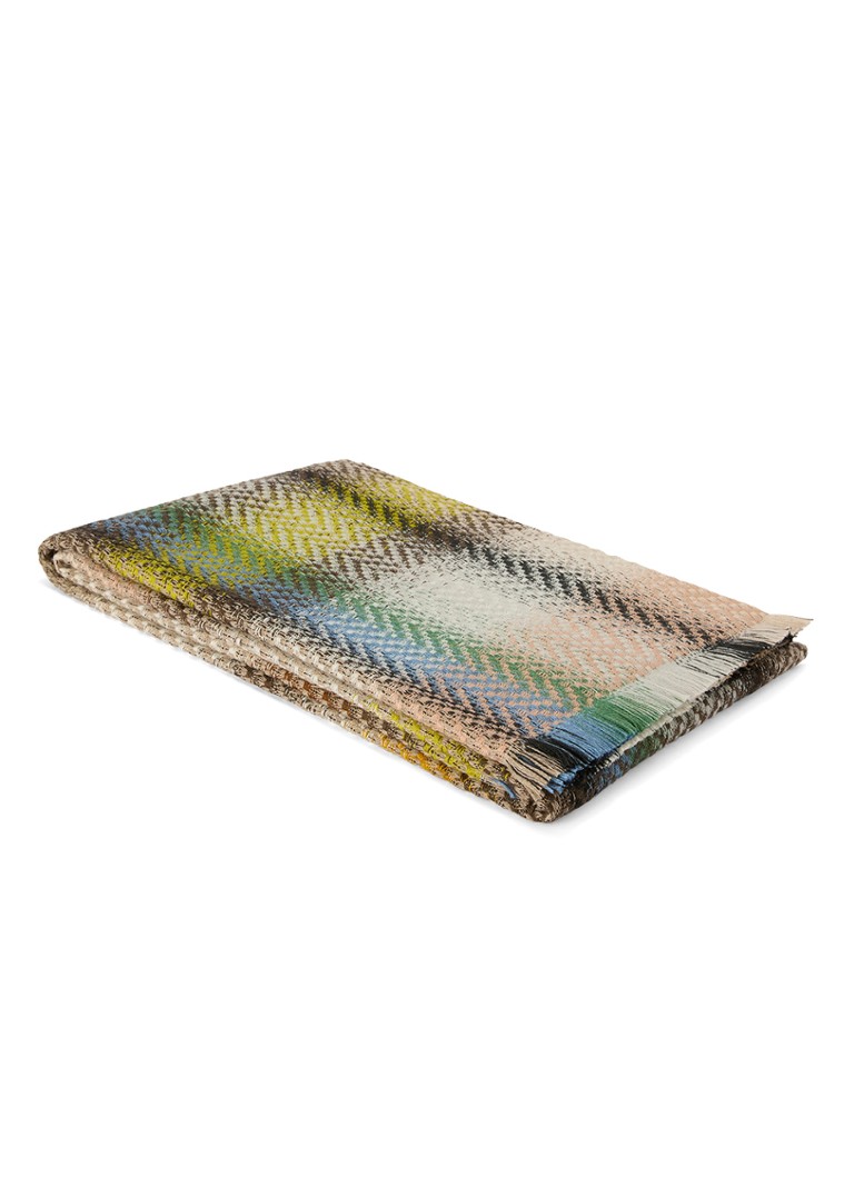 Missoni Check plaid in wolblend 130 x 190 m Beige - Deal