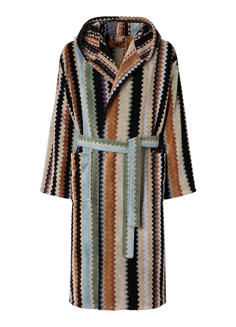 Missoni Dames Curt badjas met opgestikte zakken - unisex in de kleur Beige, maat: L