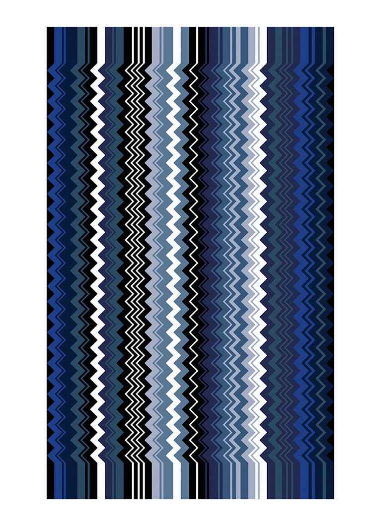 Missoni Giacomo badhanddoek - 70 x 115 cm Donkerblauw - Deal