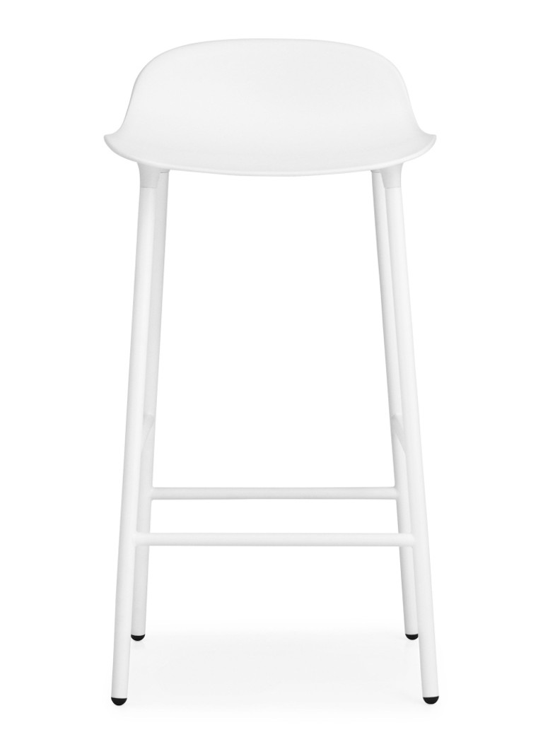 Normann Copenhagen Form Barstool barkruk 65 cm met stalen onderstel Wit