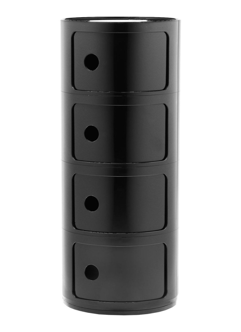 Kartell Componibili kast extra large (4 comp.) Ø32 cm Zwart