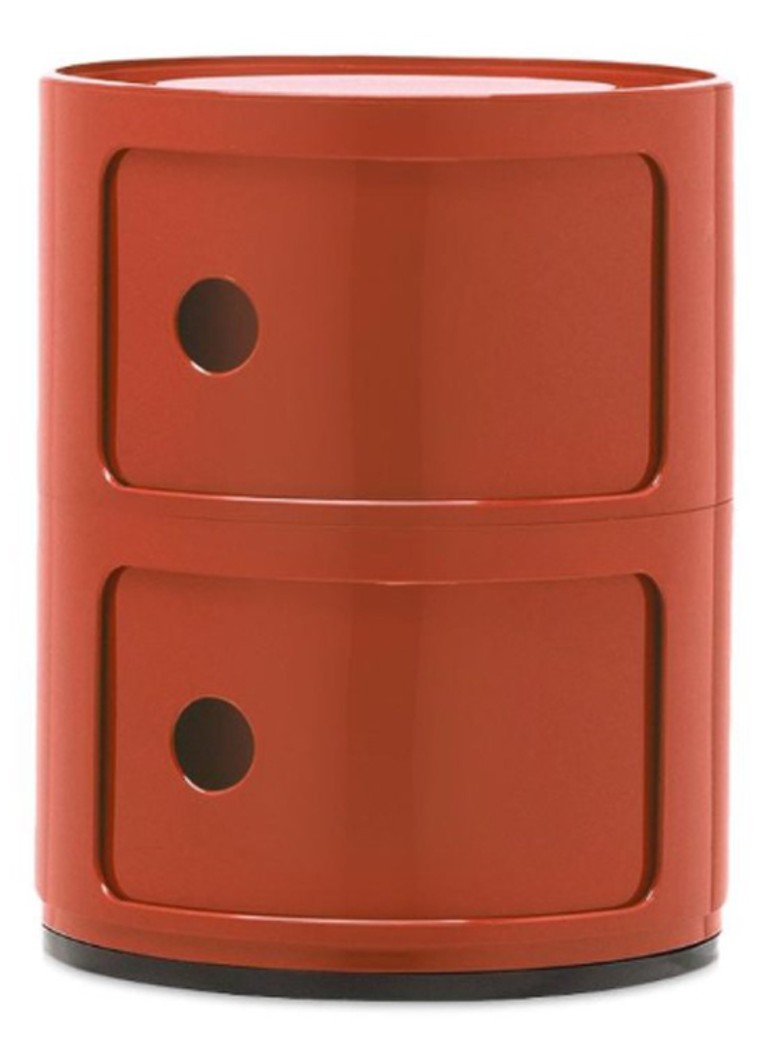 Kartell Componibili kast nachtkastje medium Ø32 cm Oranjerood