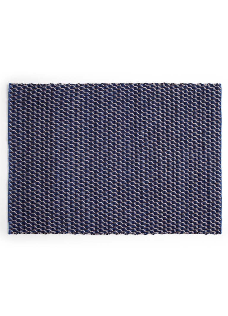 Hay Channel vloerkleed in wolblend 140 x 200 cm Indigo