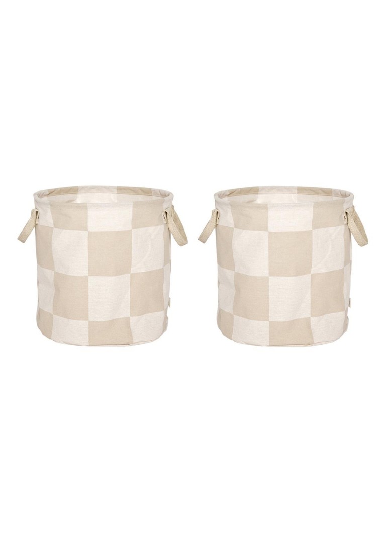 OYOY Chess opbergmand medium set van 2 Beige - Deal