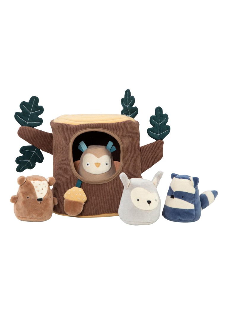 Sebra Builders Teeny Toes houten vormenstoof speelgoed in de kleur Donkerbruin