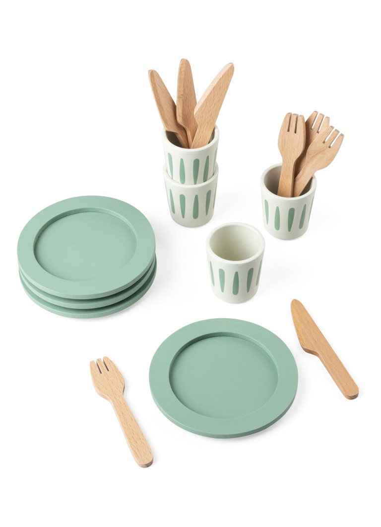 Sebra Servies speelgoed in de kleur Lindegroen