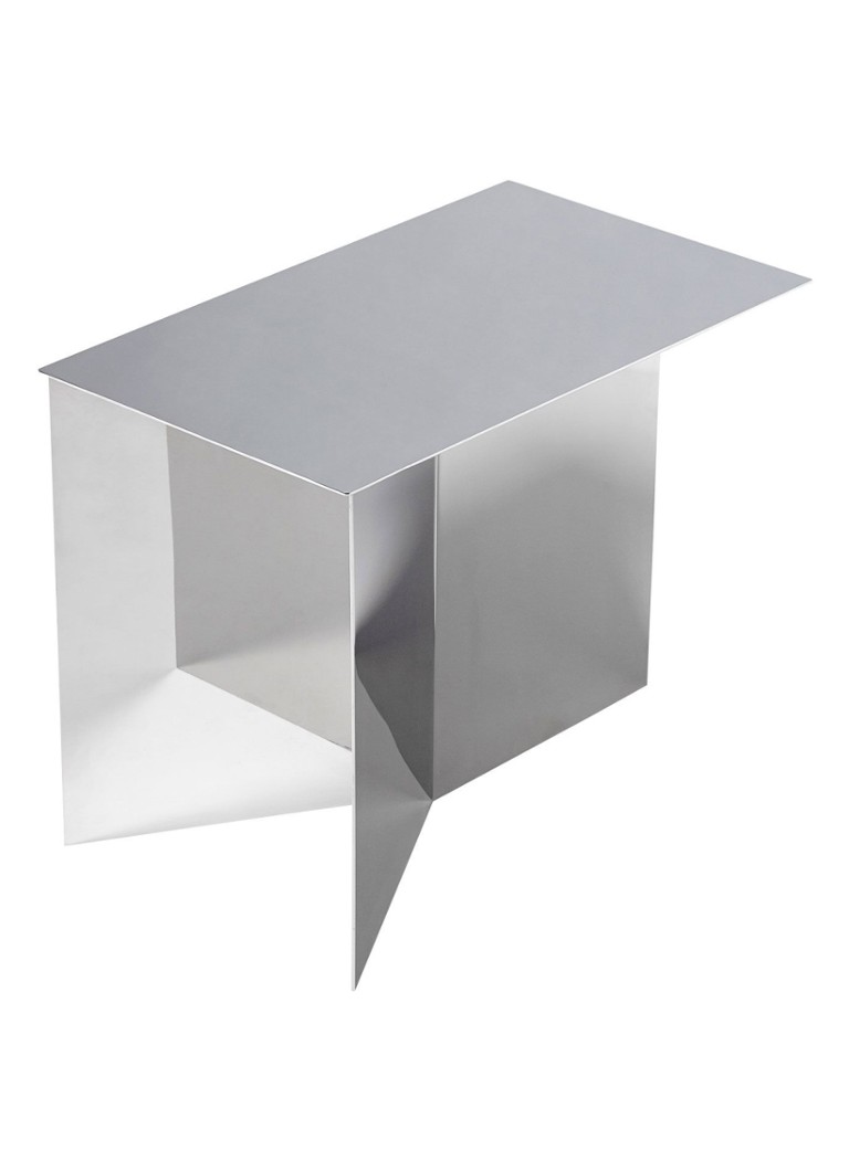Hay Slit Table Oblong bijzettafel 27,5 x 49,5 cm Zilver