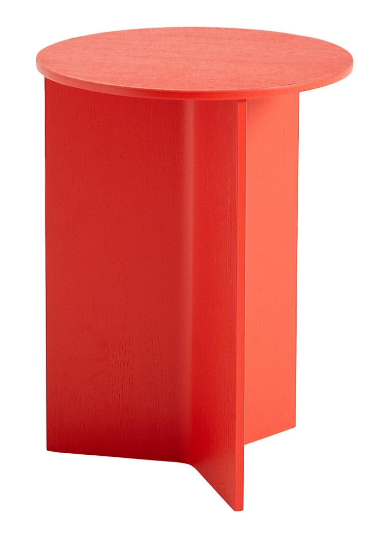 Hay Slit Wood High bijzettafel Oranjerood