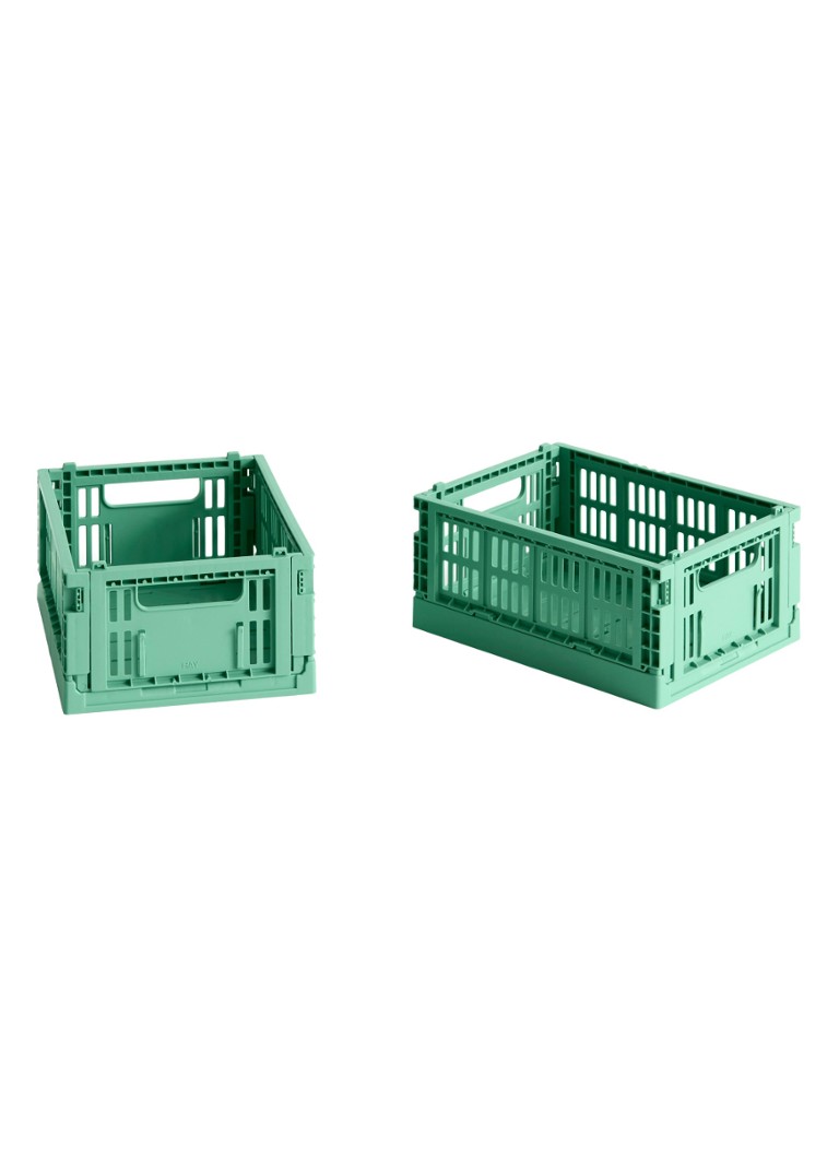 Hay Colour Crate krat RE opbergbak XS set van 2 Groen - Deal