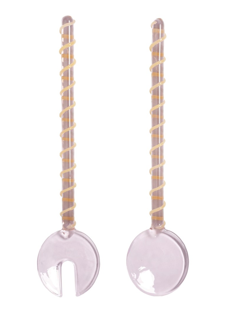 &klevering Sling salade bestek Roze - Deal