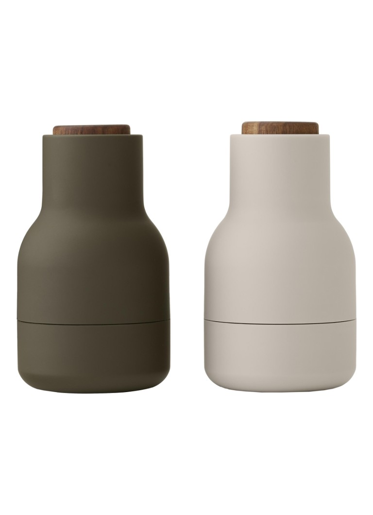 Audo Copenhagen Bottle Grinder Small peper- en zoutmolen set van 2 Bronsgroen - Deal