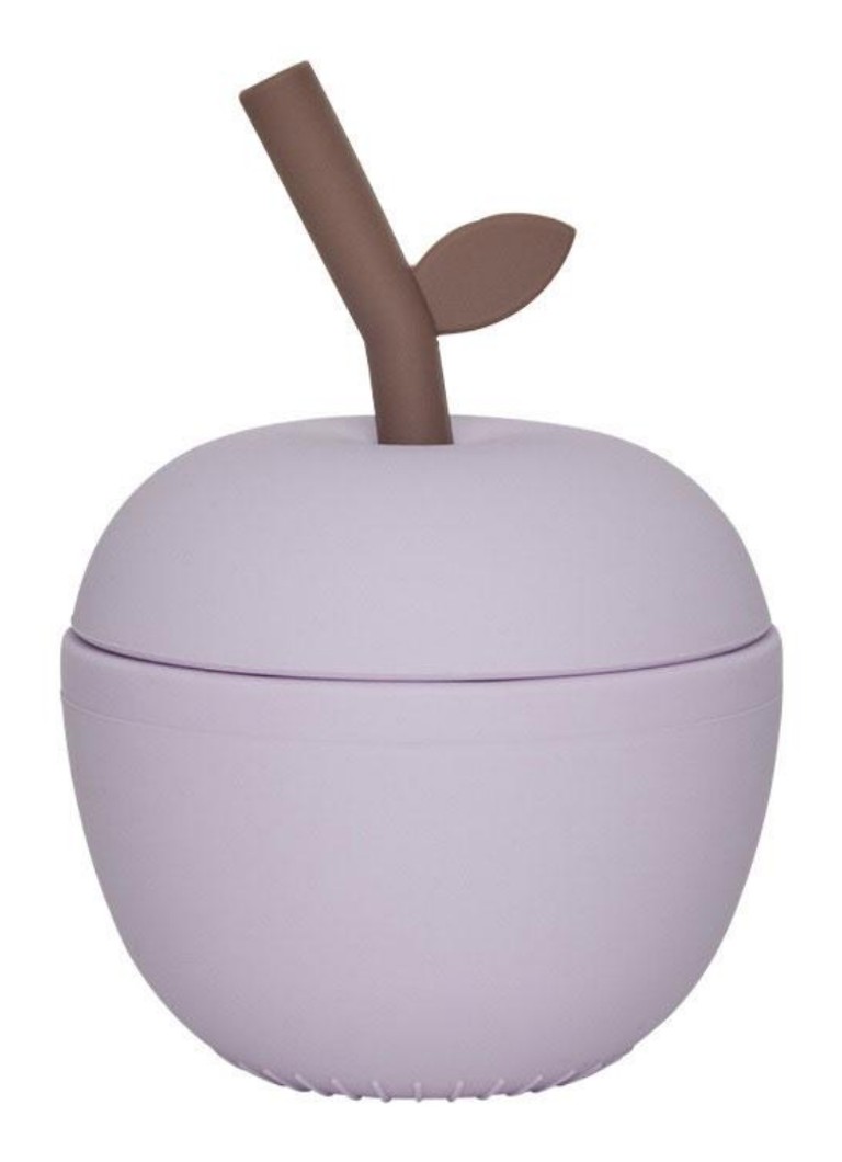 OYOY Apple drinkfles siliconen Paars - Deal