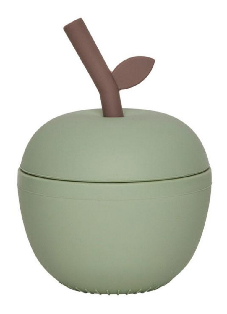 OYOY Apple drinkfles siliconen Groen - Deal