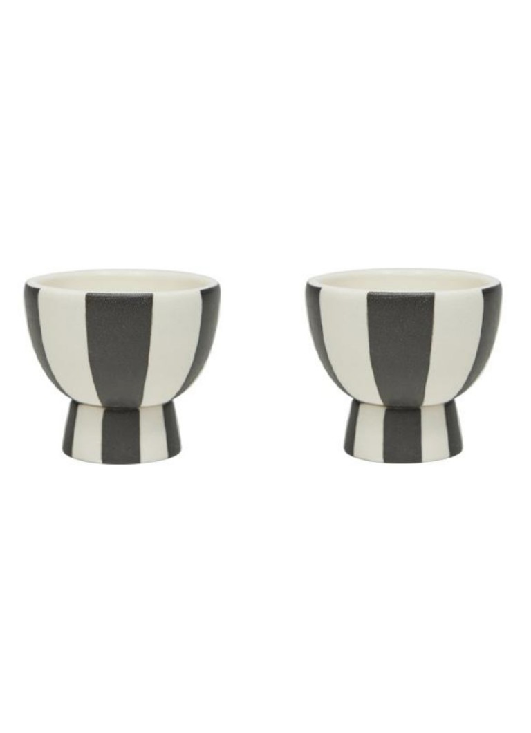 OYOY Toppu eierdop 5 cm set van 2 Wit