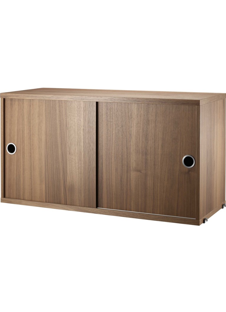 String Furniture Kast met schuifdeur Bruin