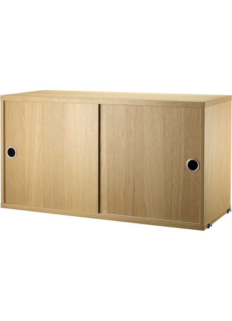 String Furniture Kast met schuifdeur Beige