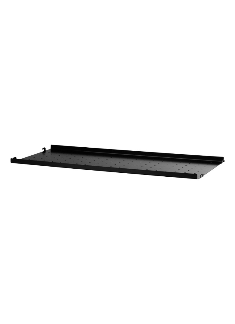String Furniture Metal shelf low edge 78 x 30 cm Zwart