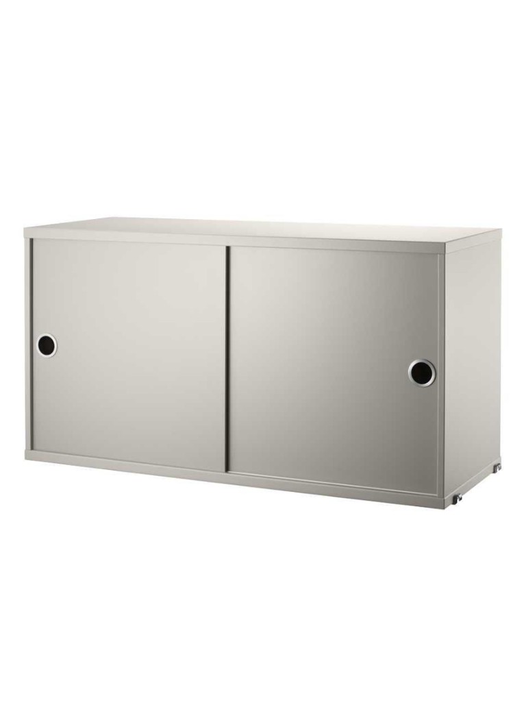 String Furniture Kast met schuifdeur Beige