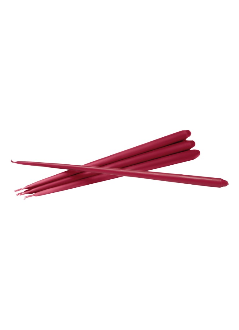 Stoff Nagel Stoff Nagel Ester & Erik kaars set van 6 Rood