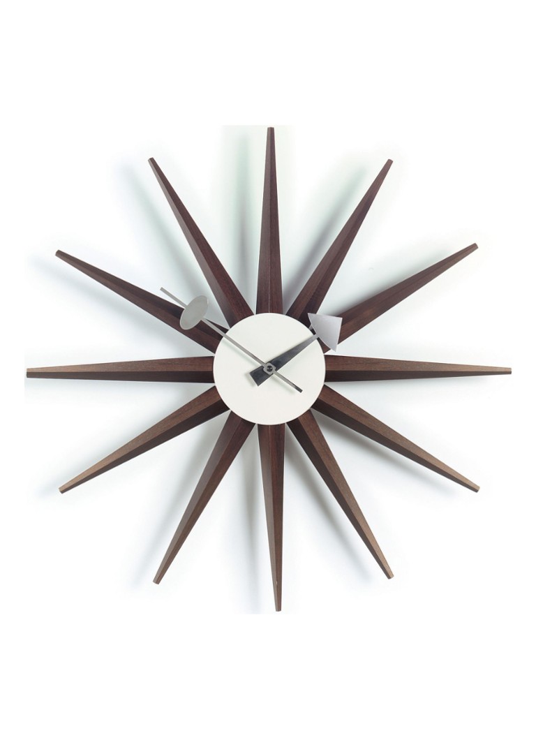 Vitra Sunburst Clock klok Ø47 cm Bruin