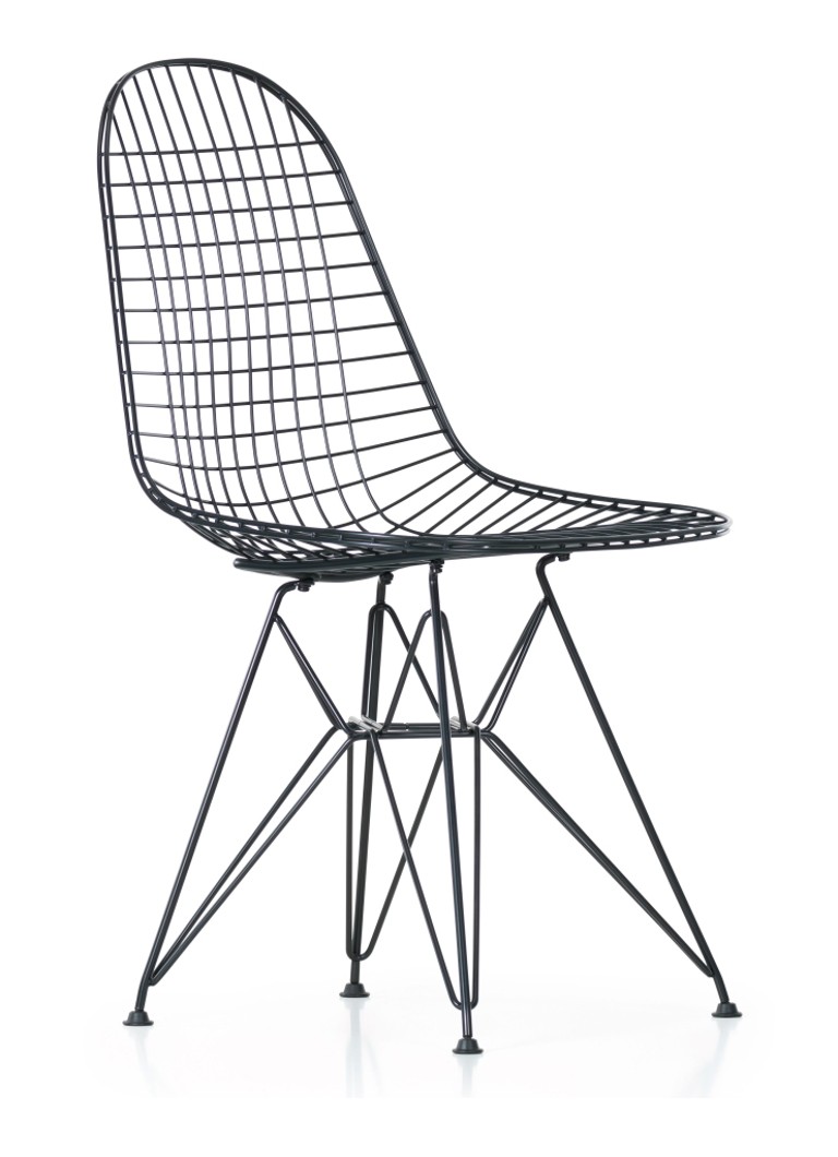 Vitra Eames Wire Chair DKR stoel Zwart