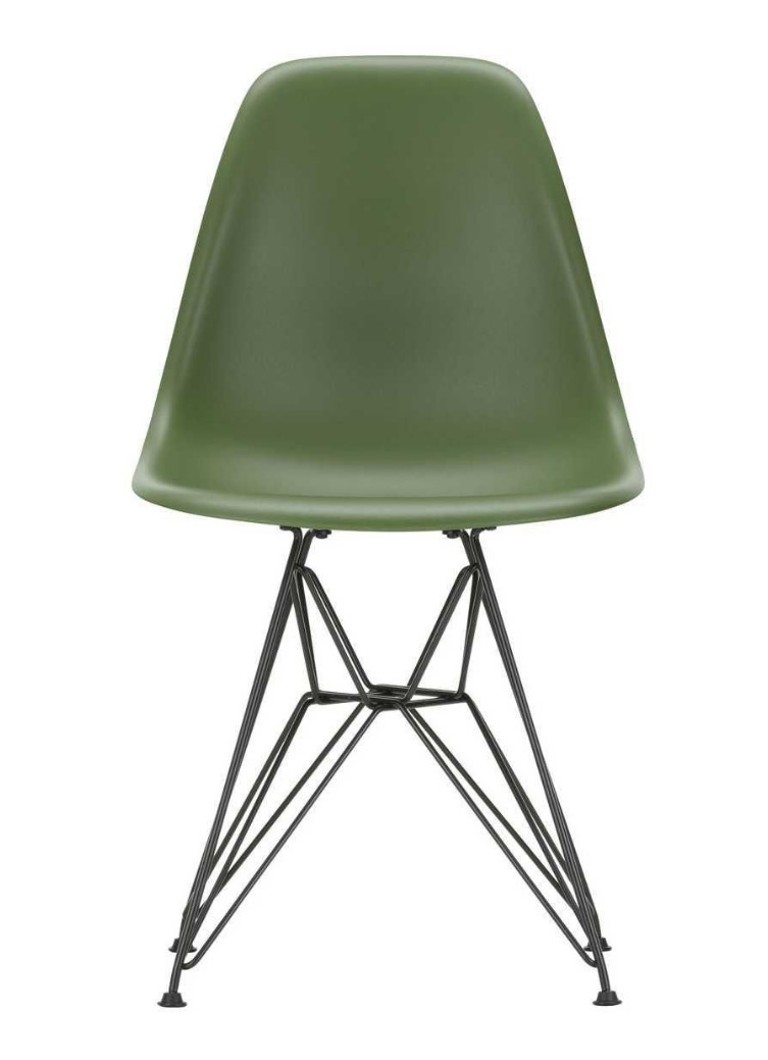 Vitra Eames DSR stoel zwart gepoedercoat Zwart - Deal