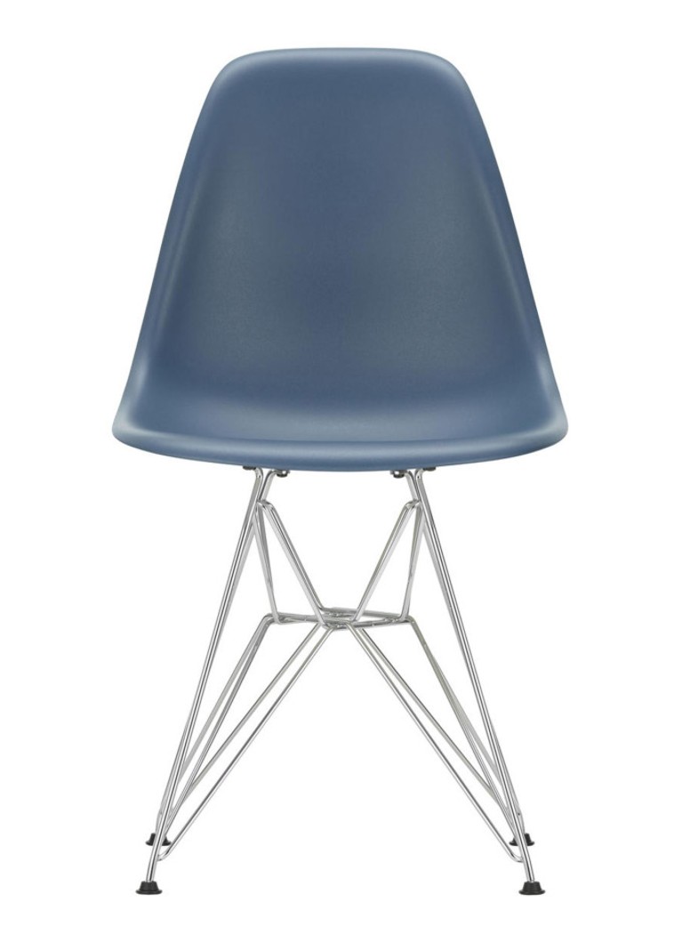 Vitra Eames DSR stoel verchroomd onderstel, Blauw - Deal
