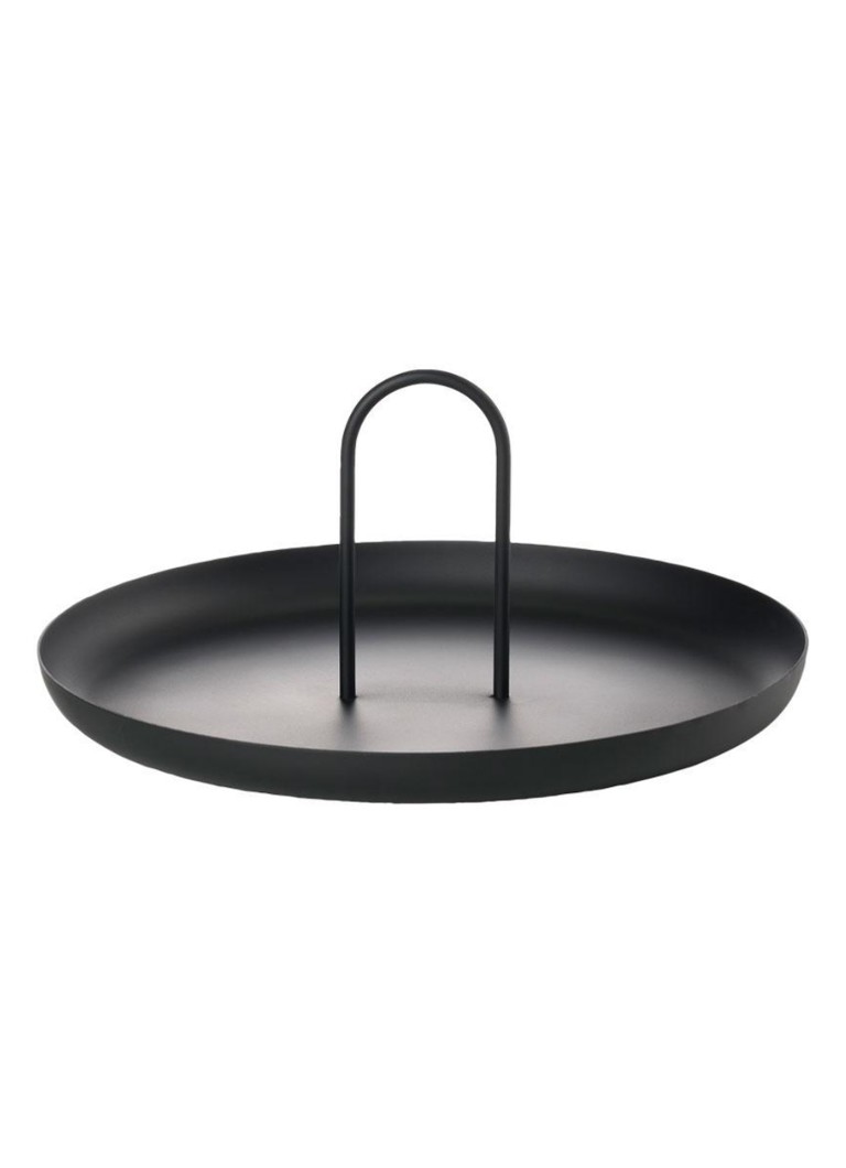 Zone Denmark Singles dienblad met handvat Ø30 cm Zwart