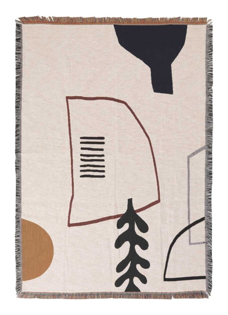 Ferm LIVING Mirage bedsprei 170 x 120 cm Gebroken wit - Deal