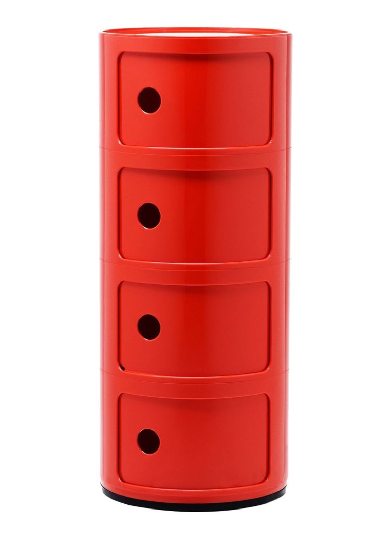 Kartell Componibili kast extra large (4 comp.) Ø32 cm Rood