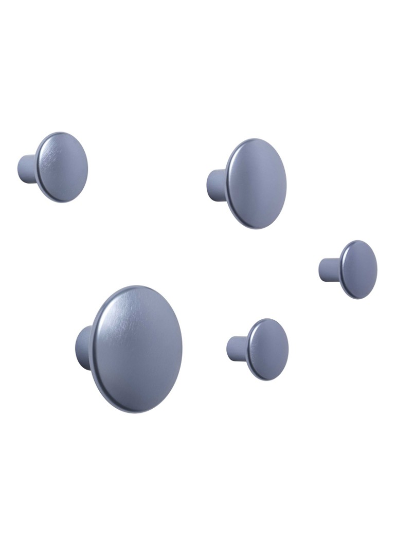 Muuto The Dots Metal haak set van 5 Blauw