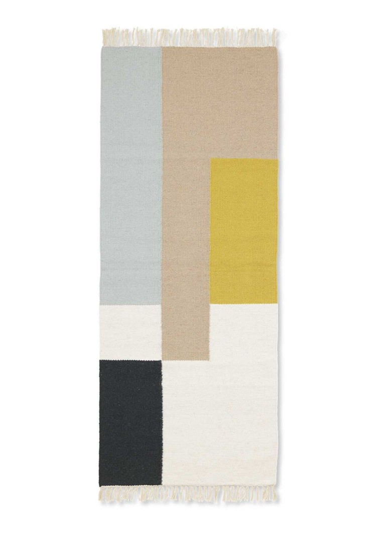 Ferm LIVING Kelim vloerkleed 70 x 180 cm Creme