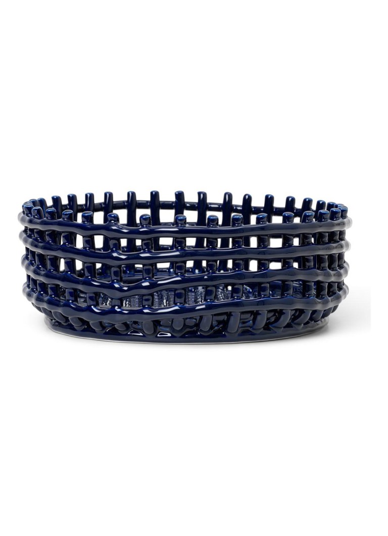 Ferm LIVING Ceramic basket opbergmand Blauw - Deal