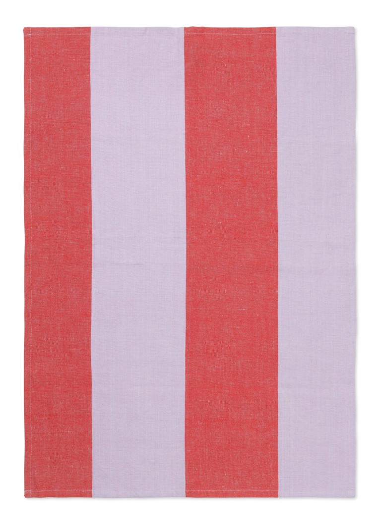 Ferm LIVING Hale yarn-dyed theedoek Paars - Deal