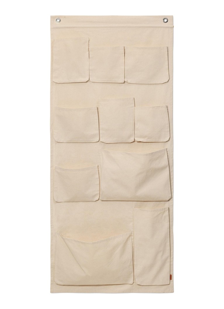 Ferm LIVING Canvas Wall Pockets organizer 70 x 160 cm Beige