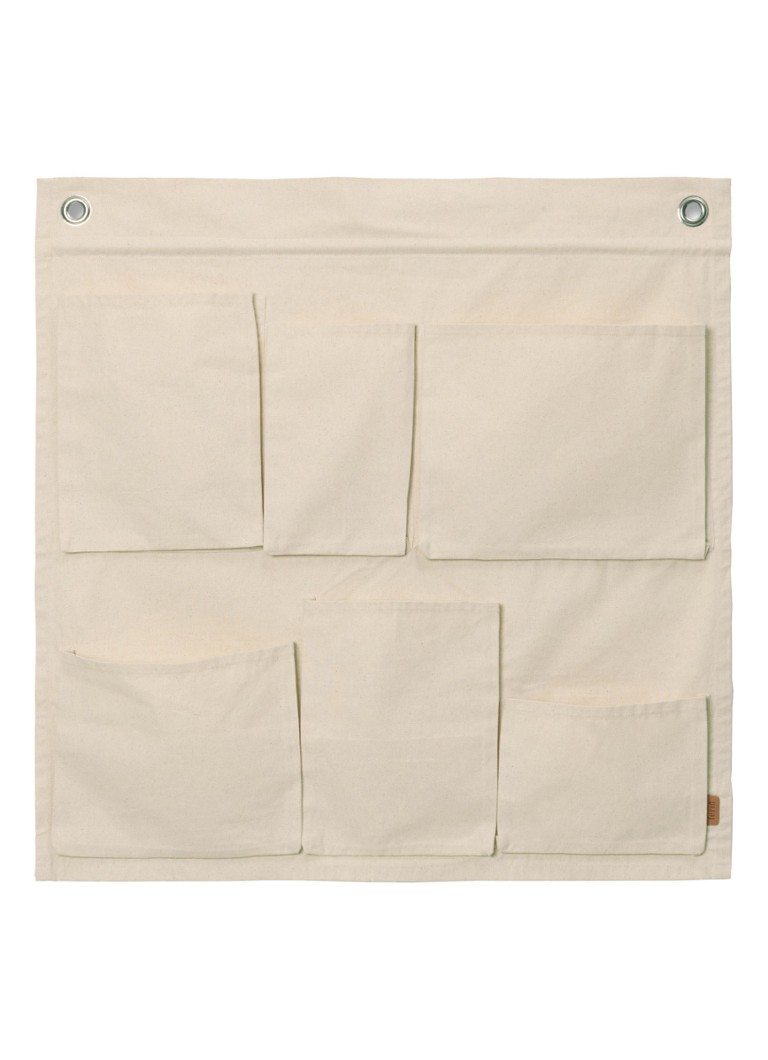 Ferm LIVING Canvas Wall Pockets organizer 70 x 70 cm Beige - Deal