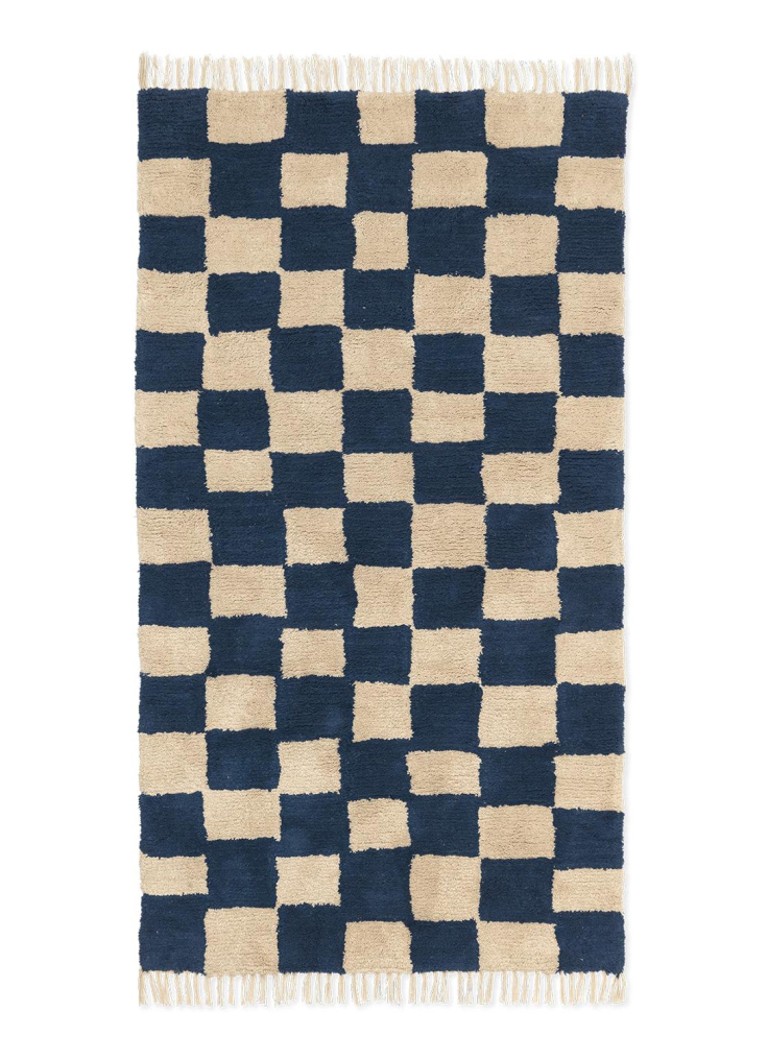 Ferm LIVING Mara vloerkleed 90 x 150 cm Zwart