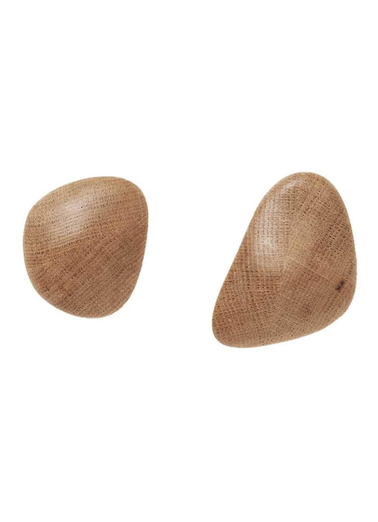 Ferm LIVING Cairn haken set van 2 Bruin - Deal