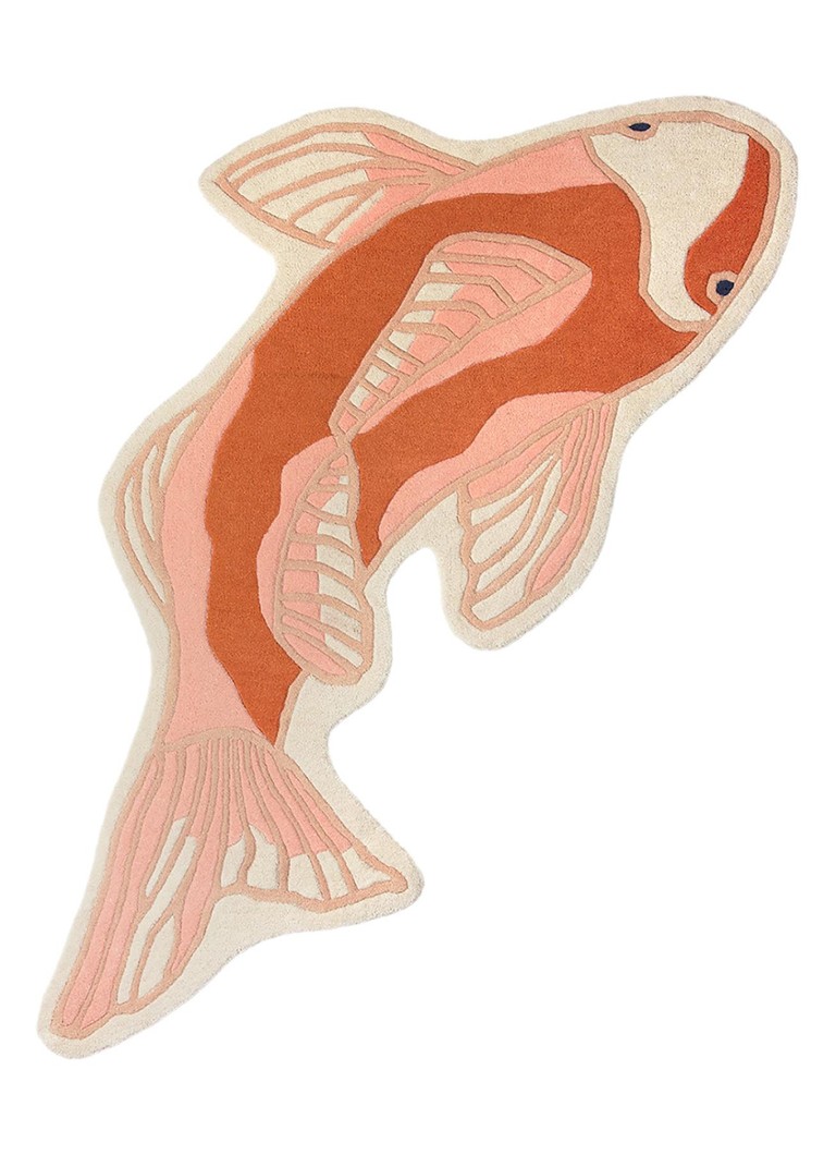Broste Copenhagen Koi Vis vloerkleed 130 x 97 cm Oranje - Deal