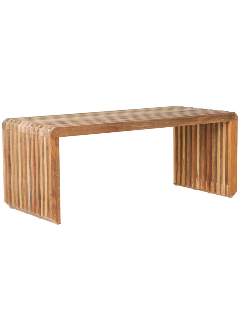 HKliving Slatted eetkamerbank 38 x 35 cm Bruin